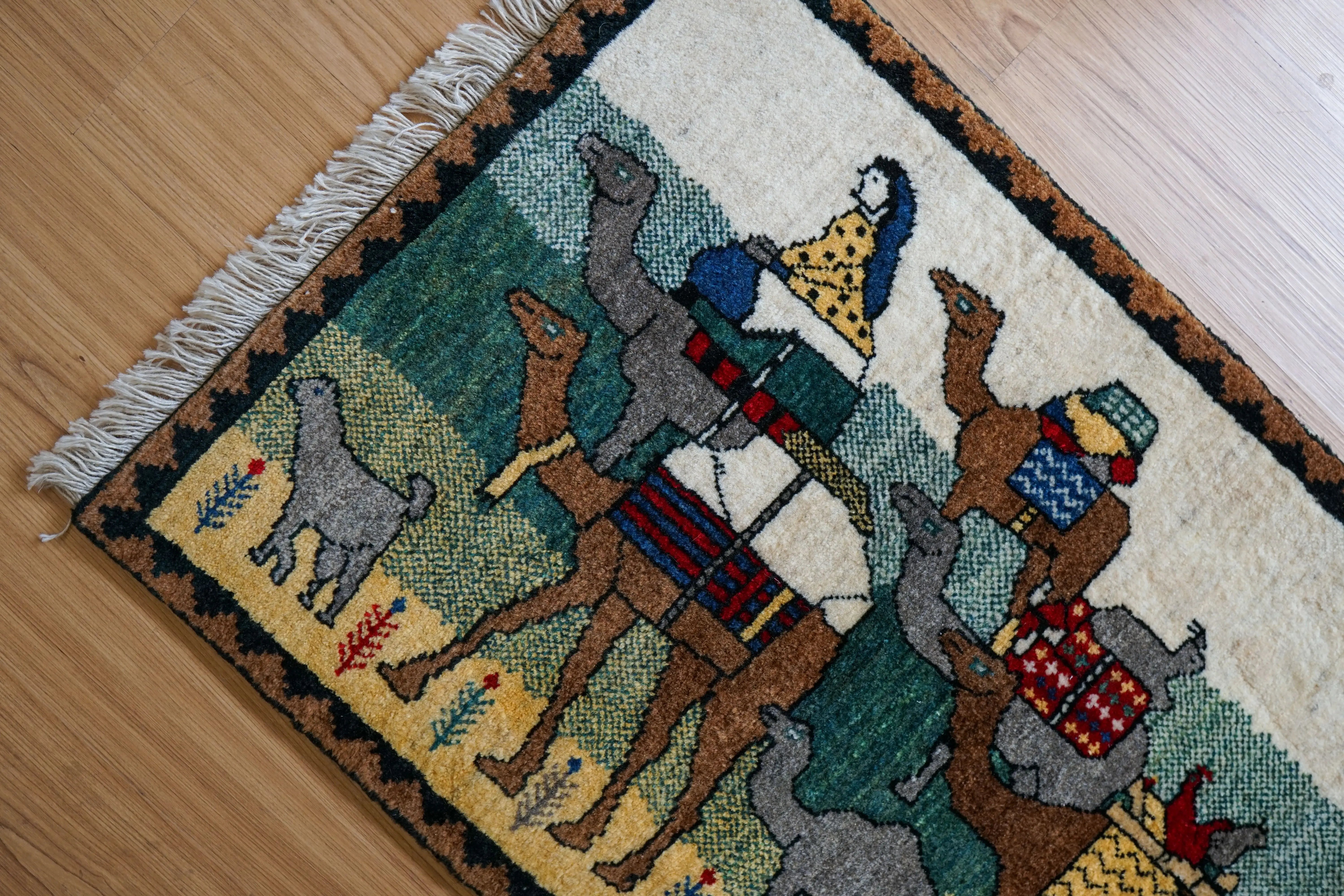 ギャッベ90×60cm ペルシャ手織り カシュクリ ギャッベ - Decorworks