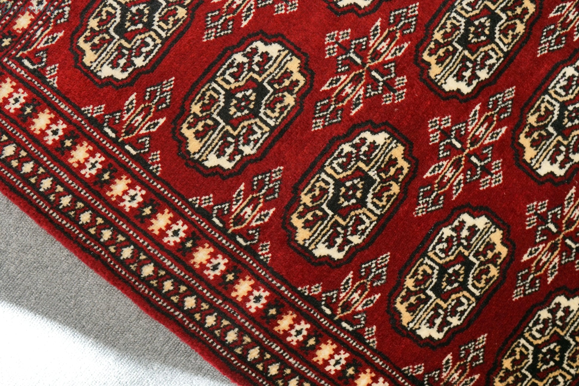 90×62cm トルクメン ボハララグ 手織り絨毯 パキスタン絨毯 Decorworks