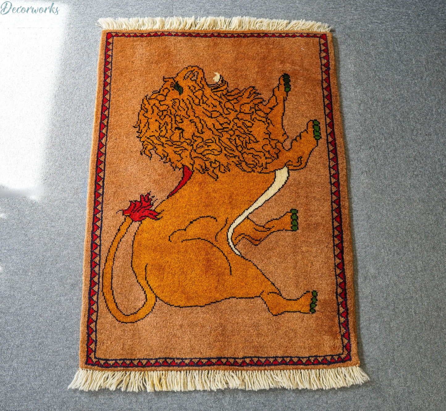 90x64cm 手織り ペルシャ絨毯　カシュカイ族 Decorworks