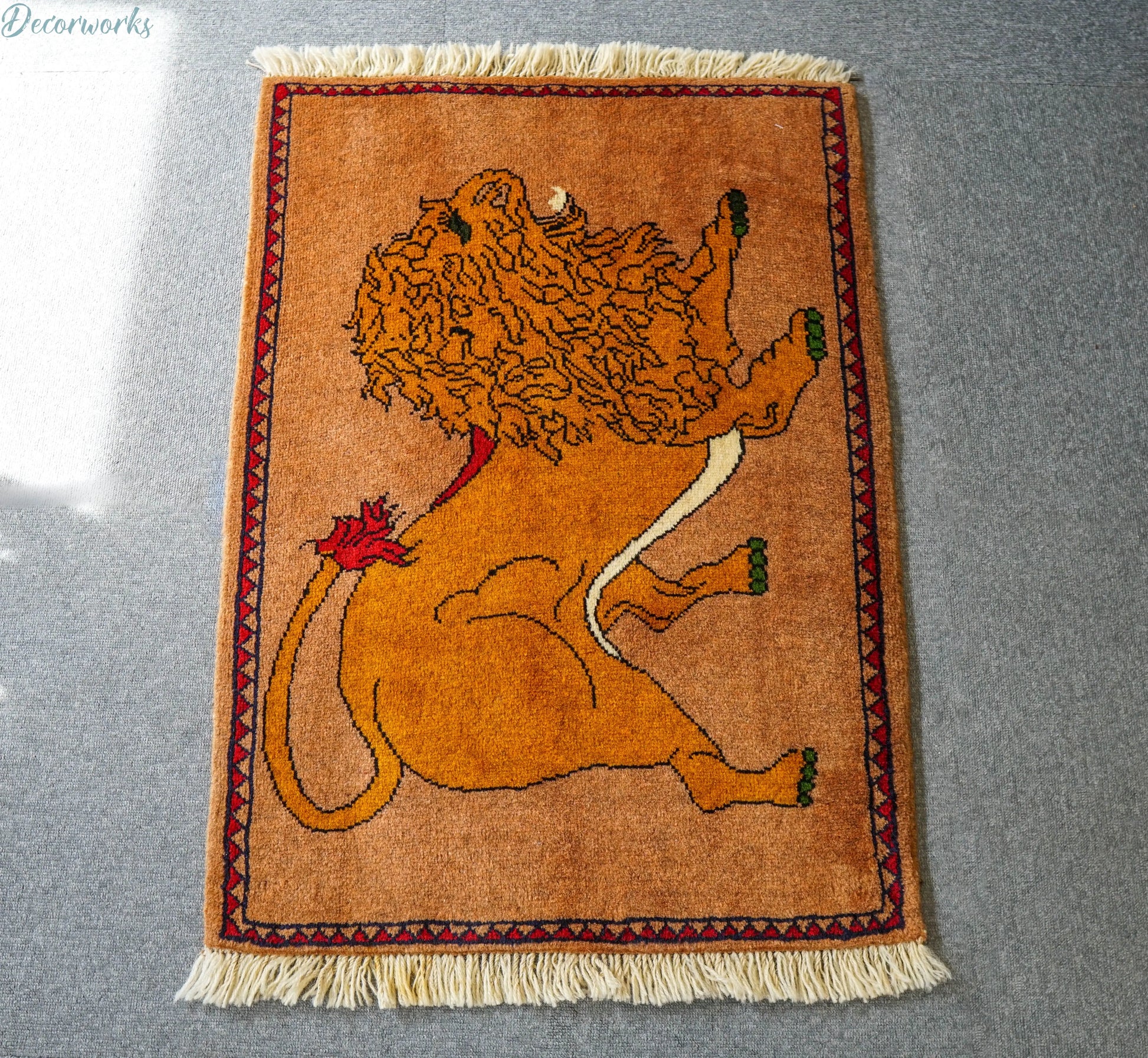 90x64cm 手織り ペルシャ絨毯　カシュカイ族 Decorworks