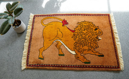 90x64cm 手織り ペルシャ絨毯　カシュカイ族 Decorworks