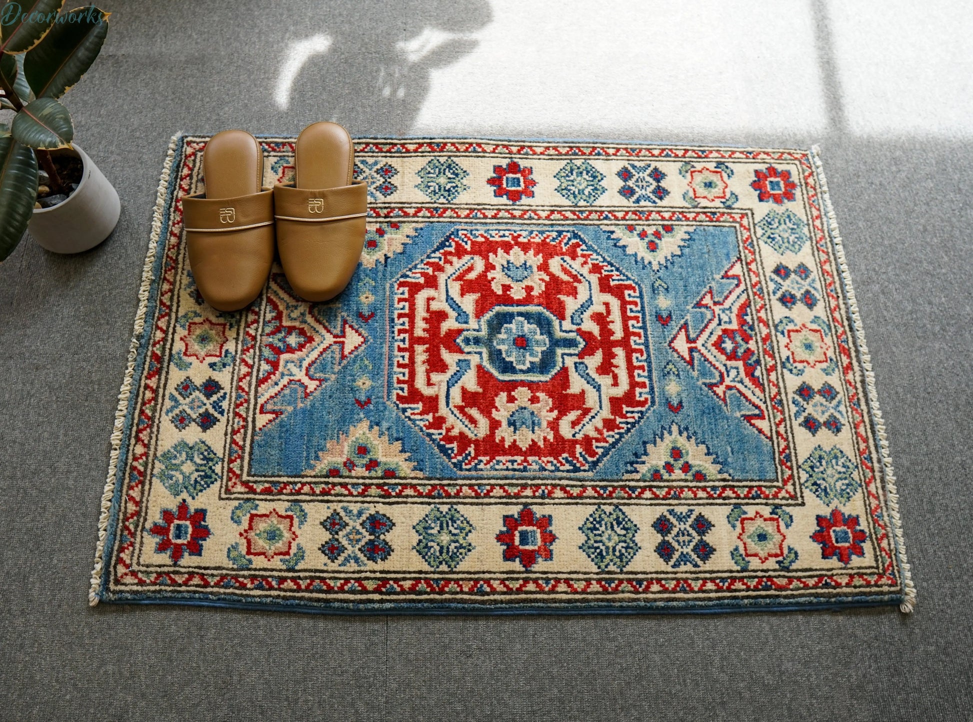 91×64cｍ アフガニスタン手織り絨毯 Decorworks
