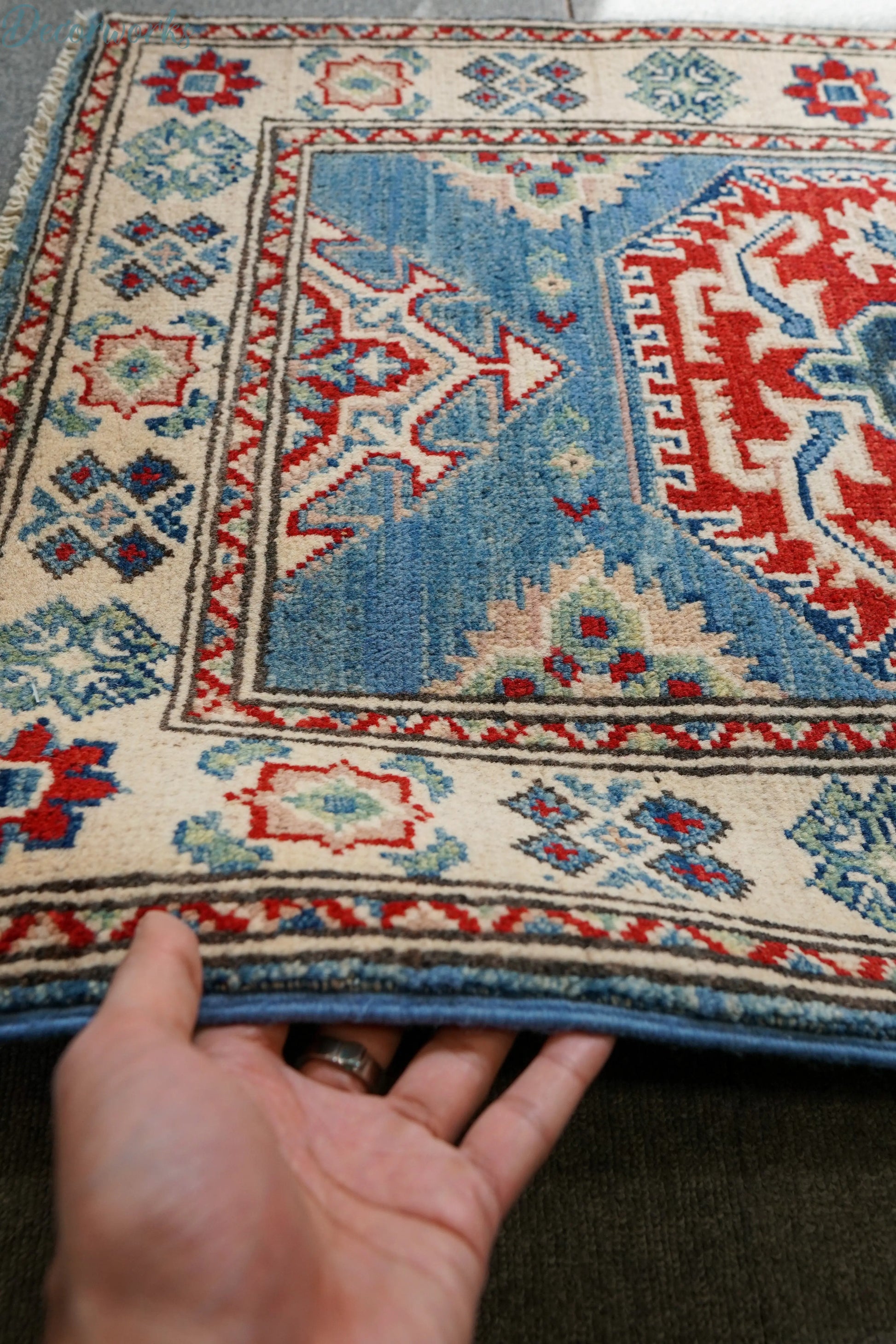 91×64cｍ アフガニスタン手織り絨毯 Decorworks