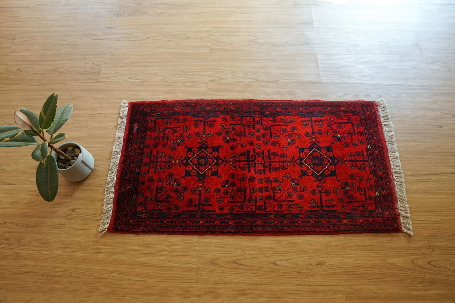 Collection 98×52cm アフガニスタン手織り絨毯 カールモハメディ