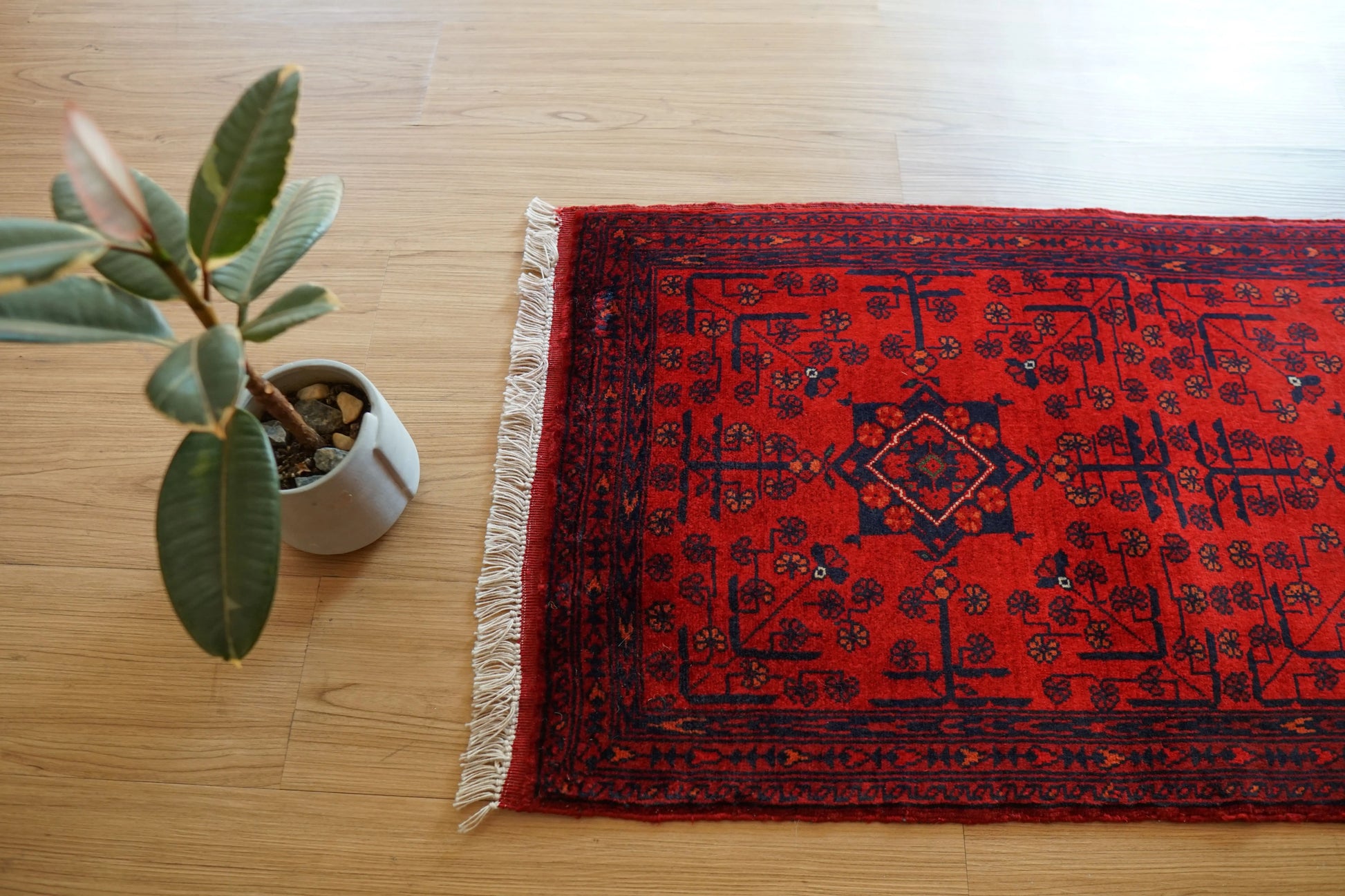 Collection 98×52cm アフガニスタン手織り絨毯 カールモハメディ