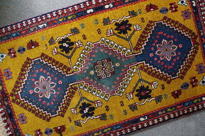 98×60cm ペルシャ絨毯 ヤラメ 手織り Decorworks