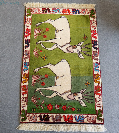 98x63cm 手織り ペルシャ絨毯　カシュカイ族 Decorworks