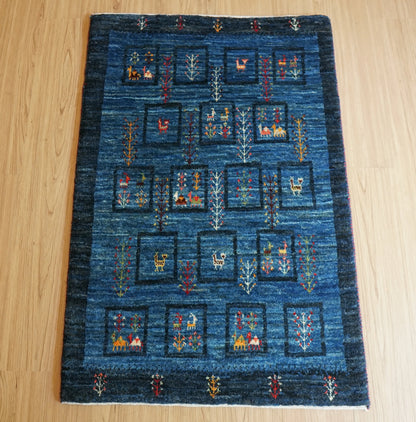 Collection 99×65cm 手織りペルシャ カシュクリ ギャッベ リズバフトギヤべ