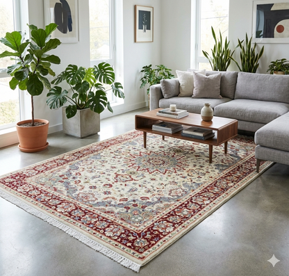  手織りペルシャ絨毯 オリエンタルラグ 228×144cm