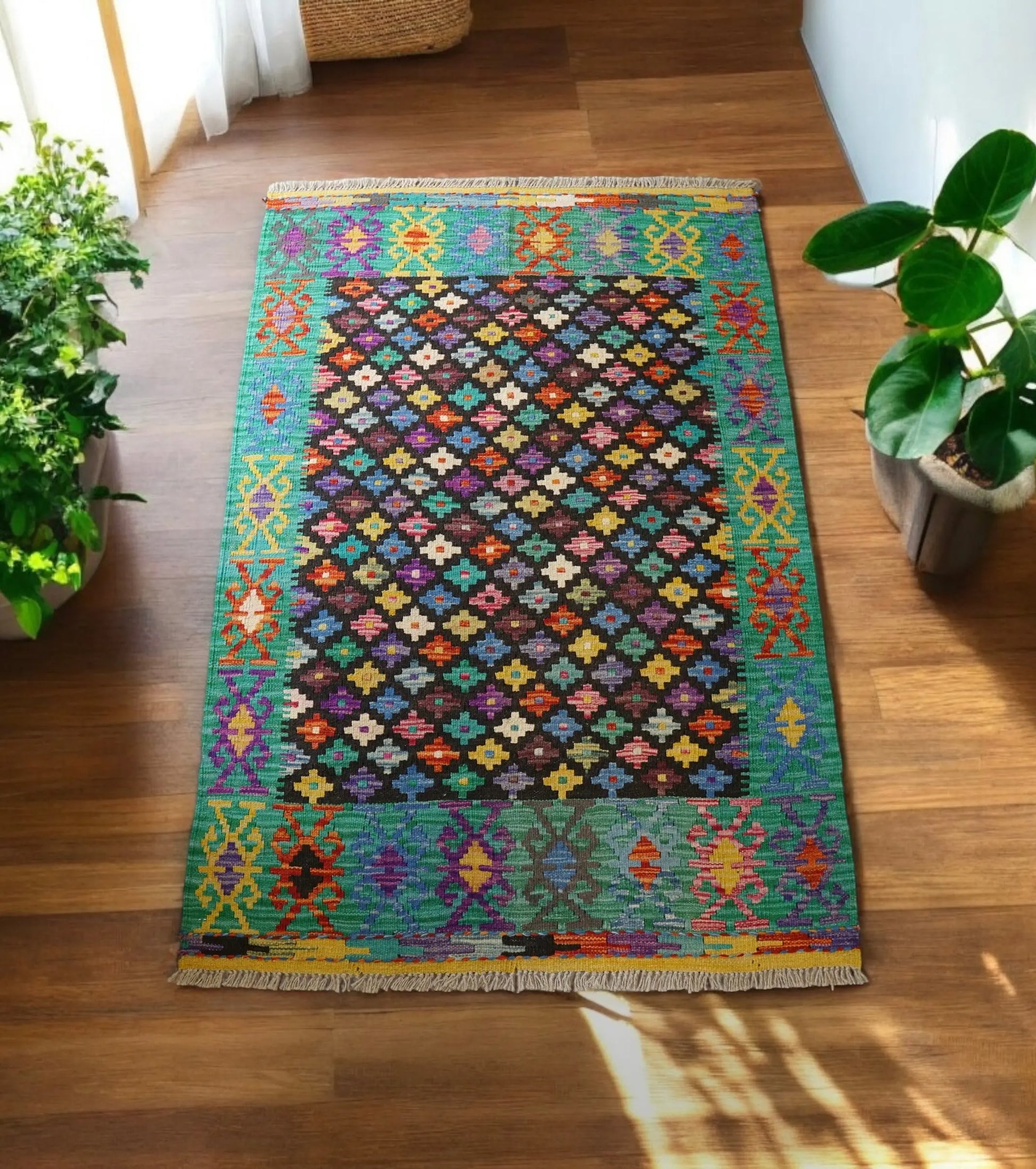 149×102cm　　アフガニスタン手織りキリム　　　 Decorworks