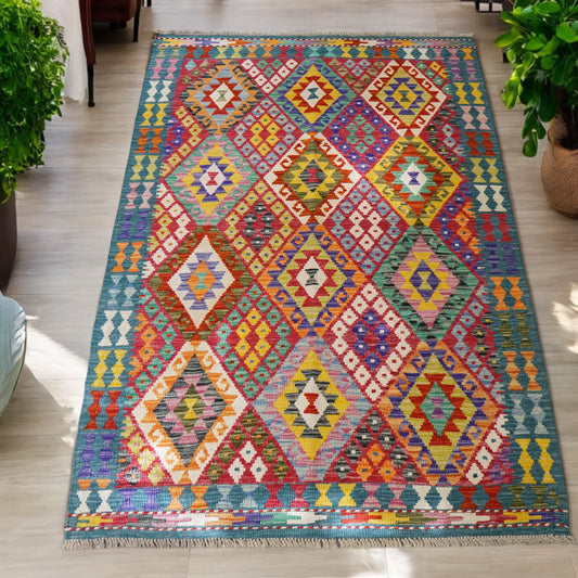 184×128cm　アフガニスタン　手織りキリム　　 Decorworks