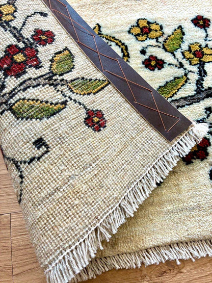  手織り ペルシャ絨毯 カシュクリ ギャッベリズバフト 60×40cm 玄関マット