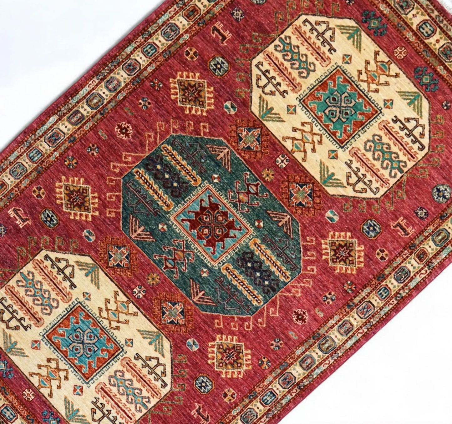 212×146cｍ アフガニスタン ガズニーウール 手織り絨毯 Decorworks