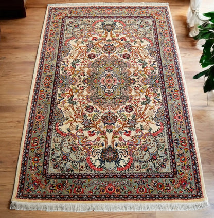 200×135cm　 ペルシャサルーク総手織り絨毯 Decorworks