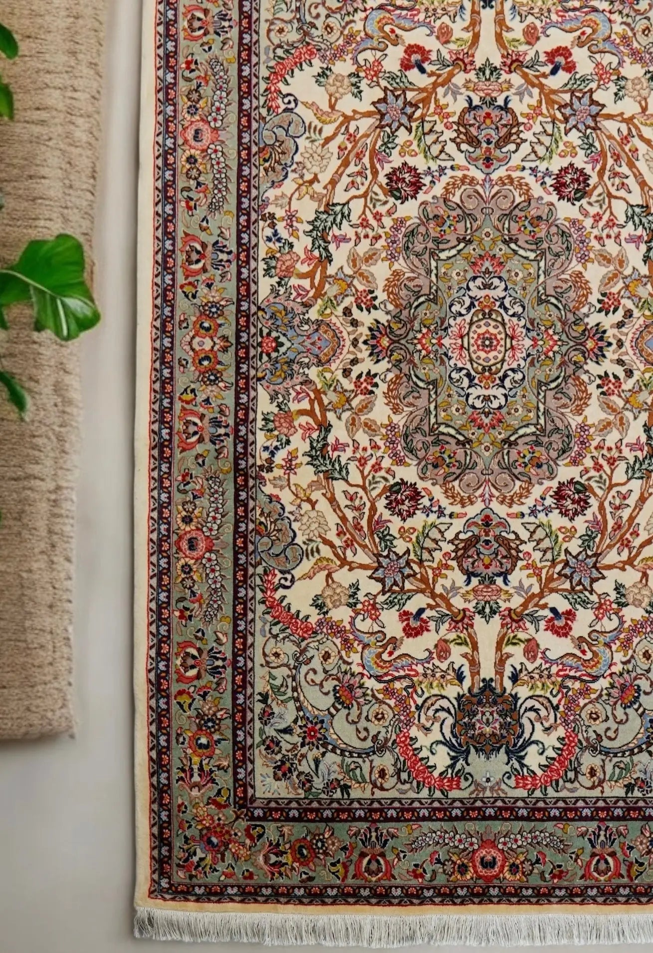 200×135cm　 ペルシャサルーク総手織り絨毯 Decorworks