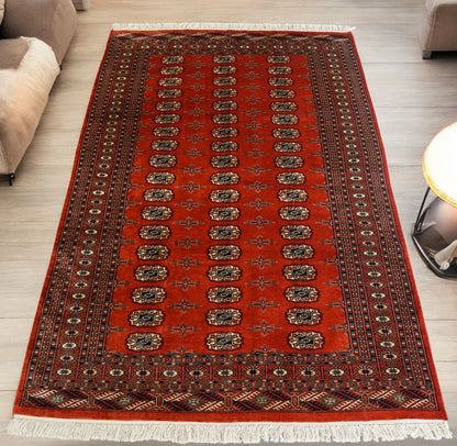205×141cm トルクメン ボハララグ 手織り絨毯 Decorworks