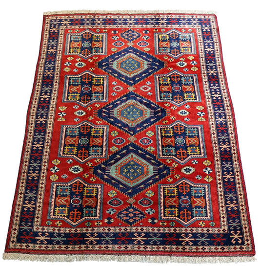 197×154cm 手織りペルシャ絨毯 トライバルラグ - Decorworks