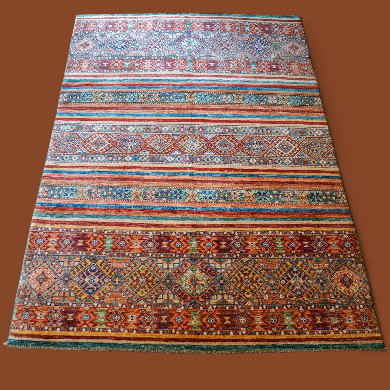 Collection アフガニスタン ガズニーウール 絨毯 206×145cm　トライバルラグ