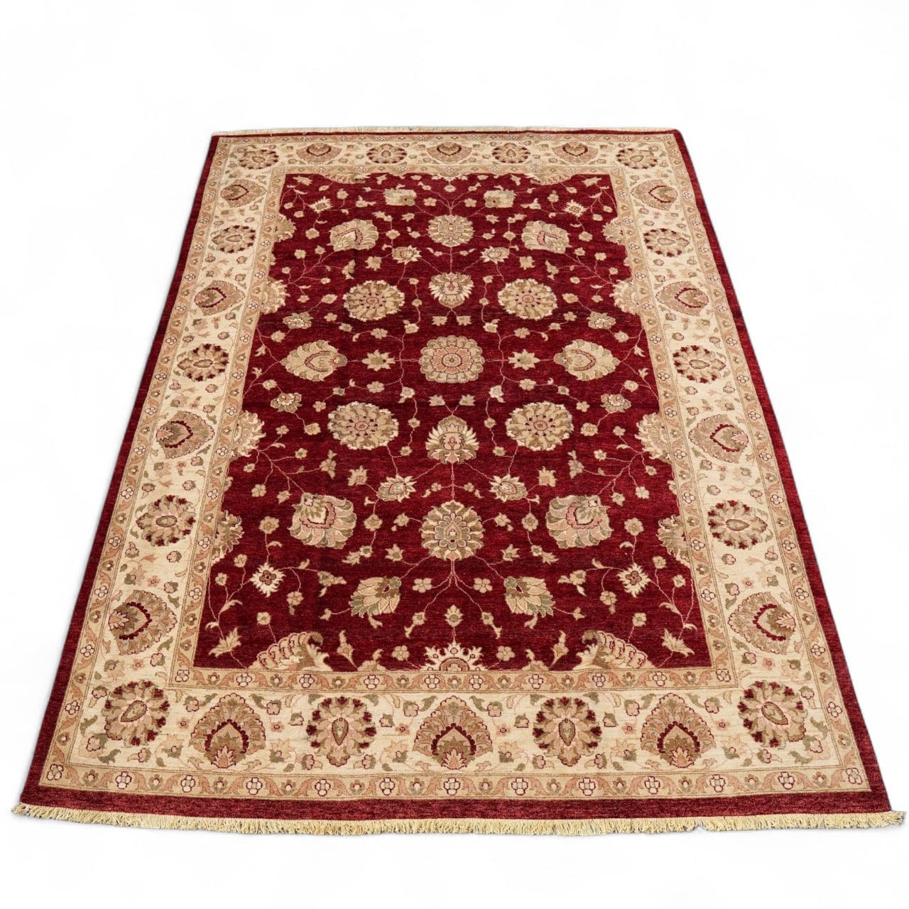  385×255cm パキスタン絨毯 ガゼニウール 手織り ダブルノット