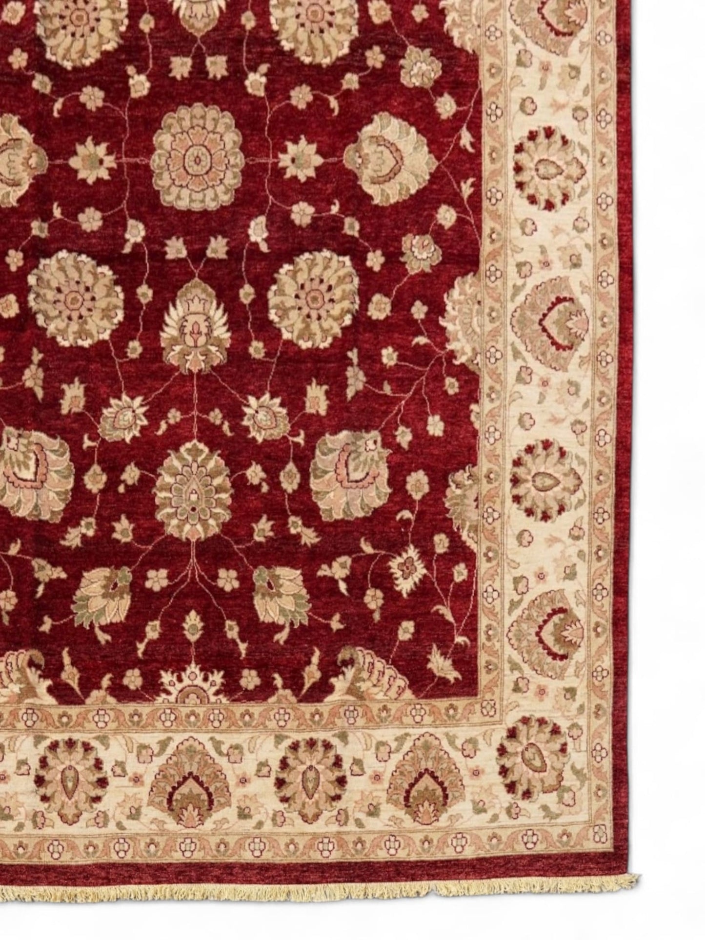  385×255cm パキスタン絨毯 ガゼニウール 手織り ダブルノット