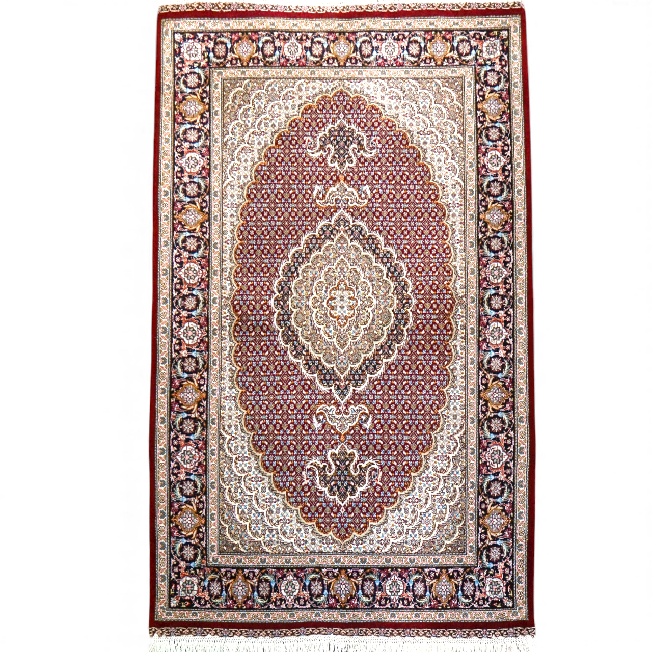  154×100cm 手織り ペルシャ絨毯 タブリーズ産　50RAJ