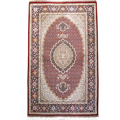  154×100cm 手織り ペルシャ絨毯 タブリーズ産　50RAJ