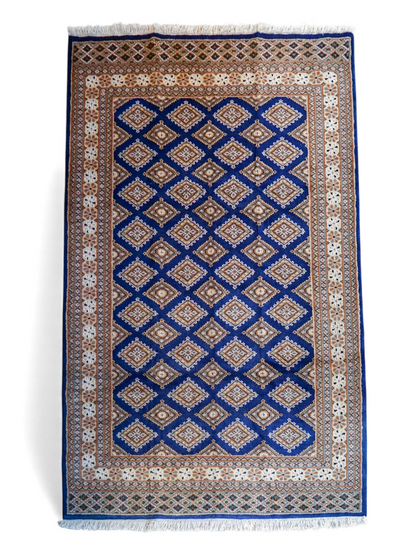  パキスタン手織り絨毯 185×126cm . トライバルラグ