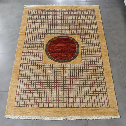  ガズニウール手織りギャッベ ラグ ギャベ 180cm×130cm  ペルシャ絨毯