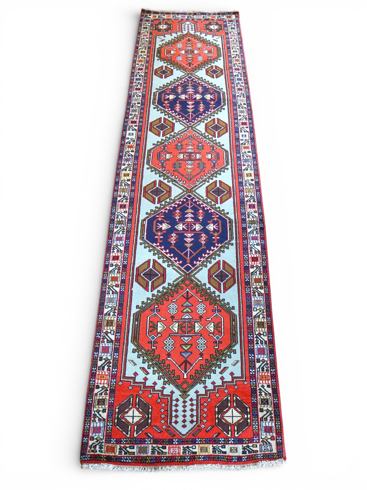  ペルシャ手織り絨毯 アルデビルラグ  ランナー 　315×72cm