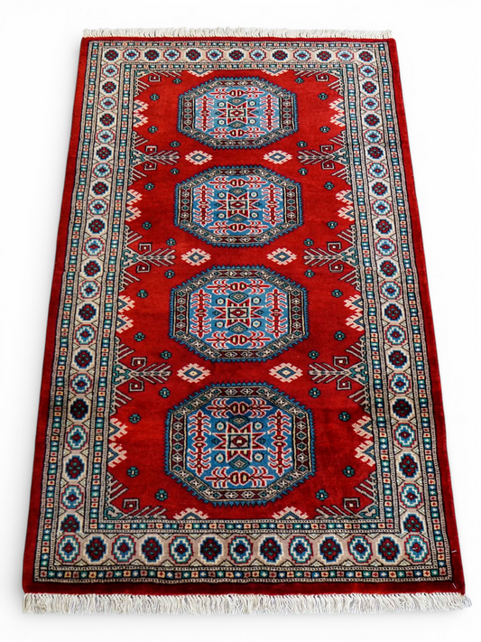  パキスタン手織り絨毯 129×78cm