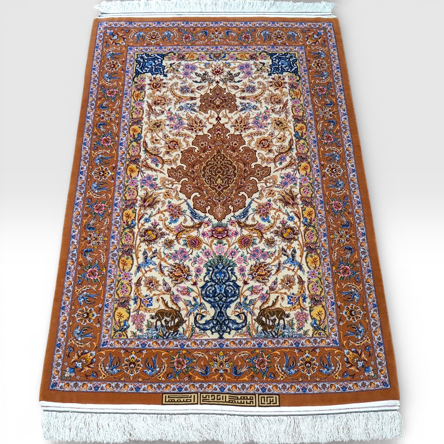 ペルシャ絨毯イスファハン サハラク房 163×110cm