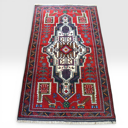  ペルシャ 絨毯 バルーチ 手織り トライバルラグ 163×95cm