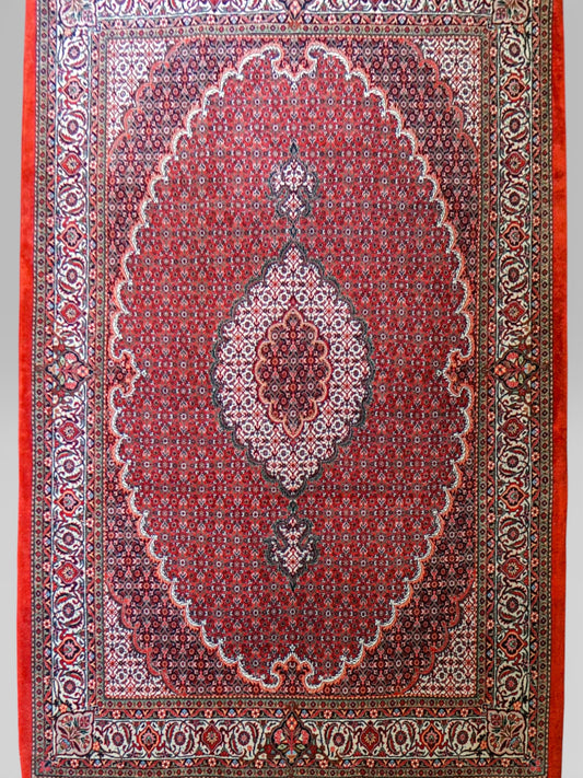 ペルシャ絨毯 ビジャール産 228×152cm ビジャー｜高品質タカーブ織り マヒデザイン メリノウール 手織りラグ