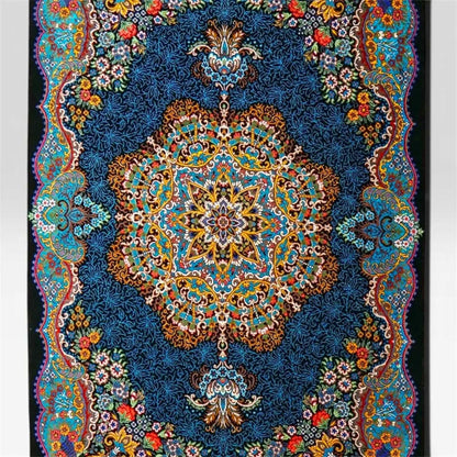  ペルシャ絨毯クム産  ムサヴィ工房　シルク　 証明書付 87×58cm　