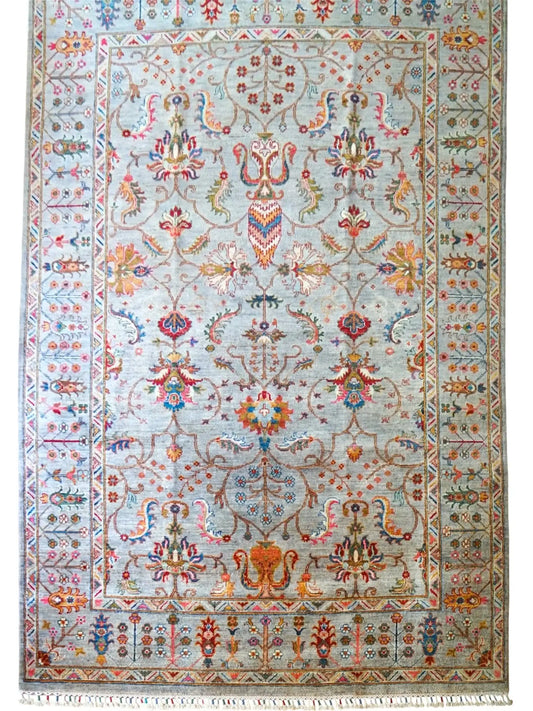  アフガニスタン手織り絨毯 ガズニ  243×176cm｜手紡ぎウール×草木染め