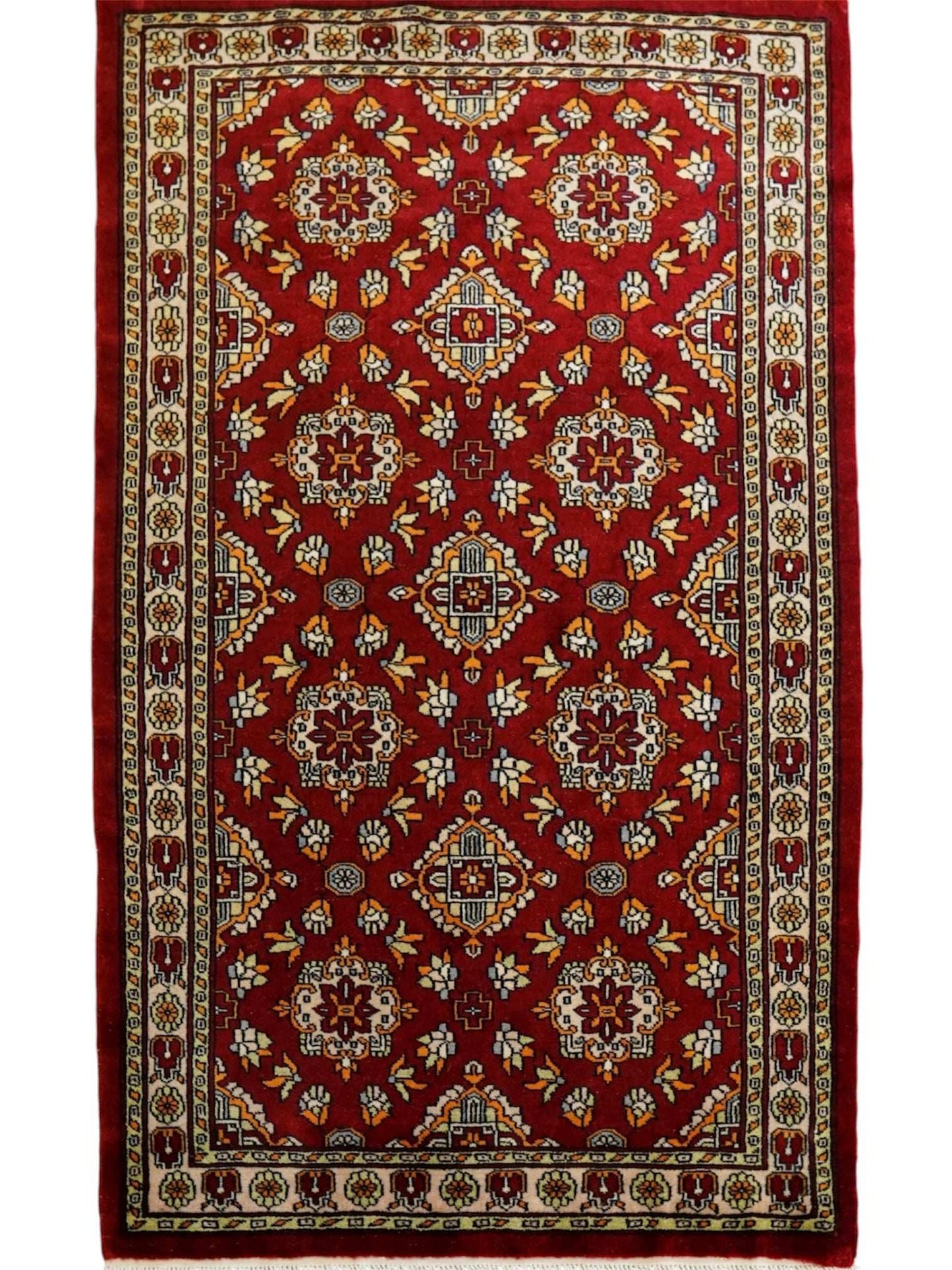  パキスタン手織り絨毯 128×79cm