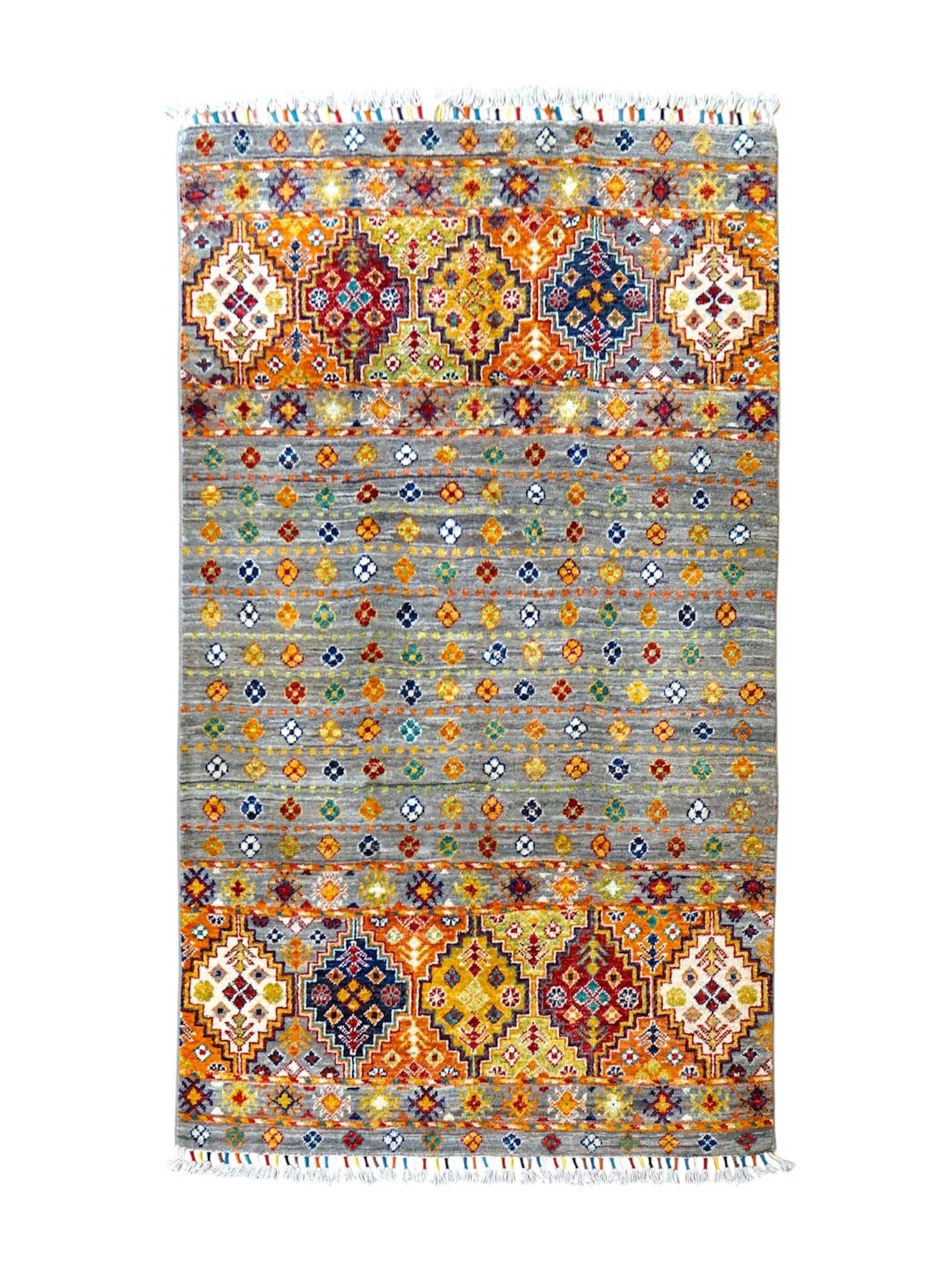  アフガニスタン手織り絨毯 151×97cm ガズニー トライバルラグ