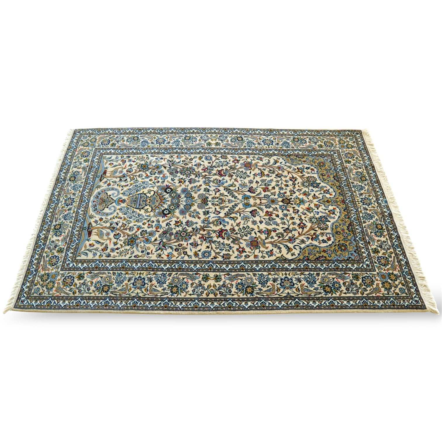 ペルシャ絨毯 カシャーン産 215×140cm (カシャン)｜美しい生命の樹