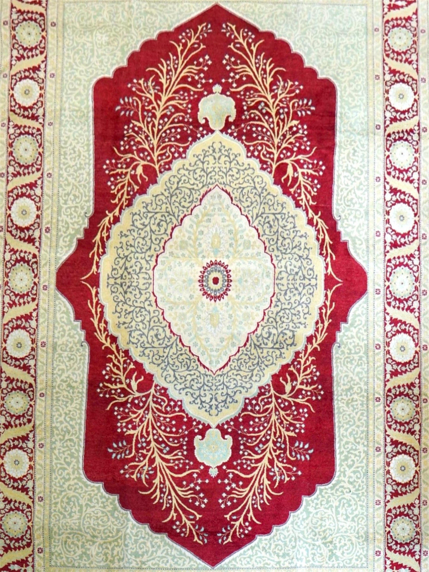  パキスタン手織り絨毯 305×215cm｜トルコ結びが
