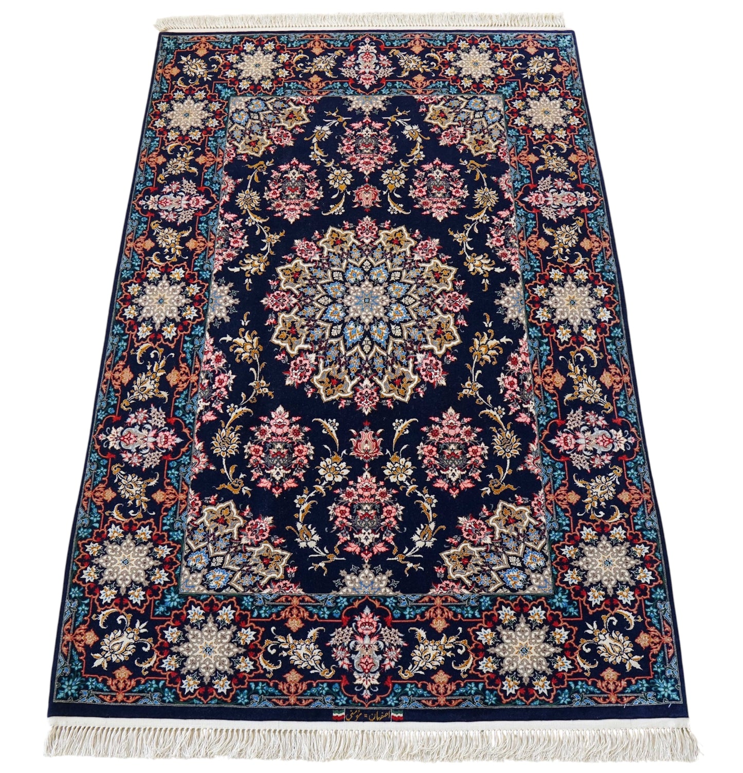  ペルシャ絨毯 イスファハン産 モメニ工房 200×130cm