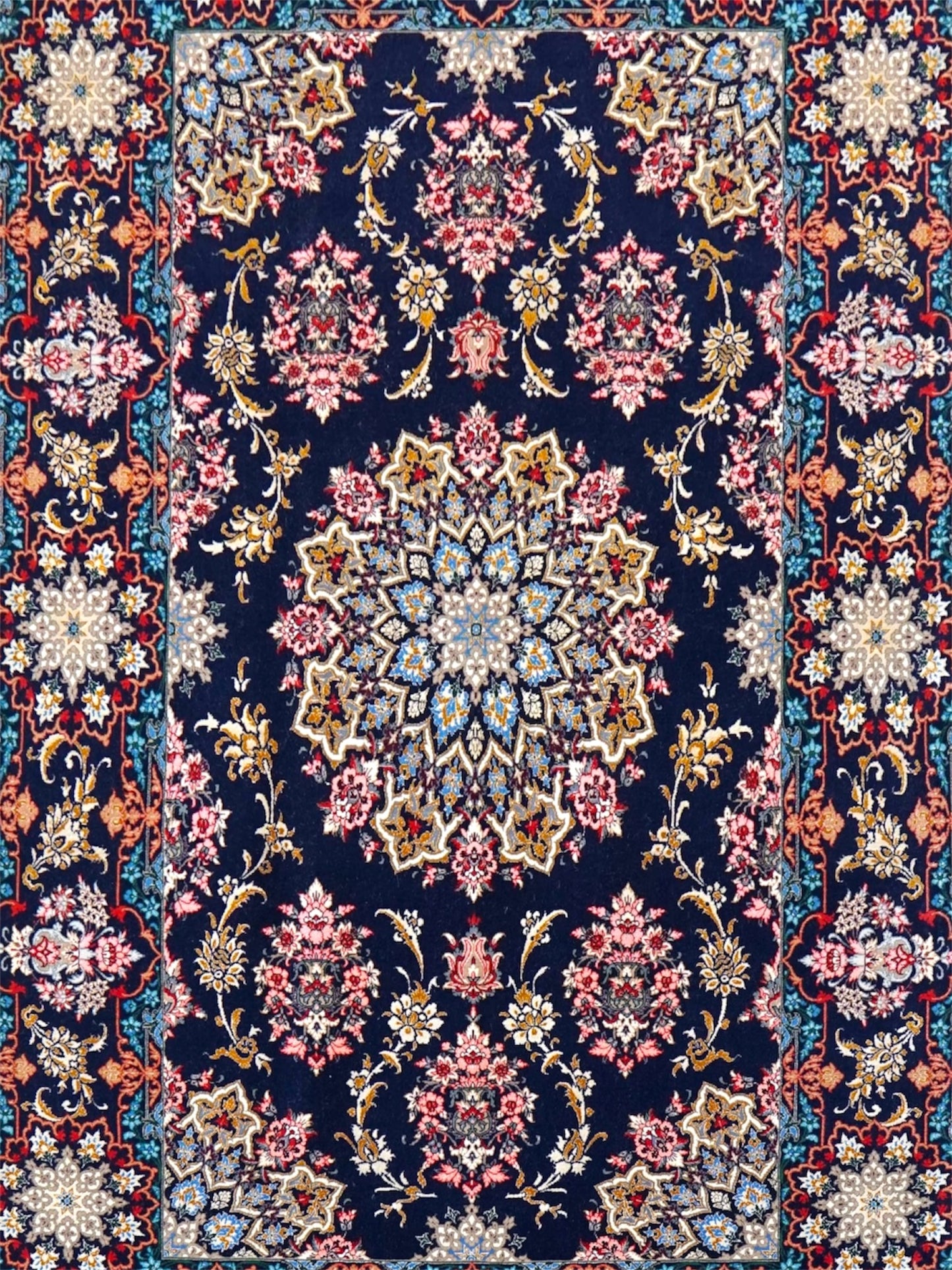  ペルシャ絨毯 イスファハン産 モメニ工房 200×130cm