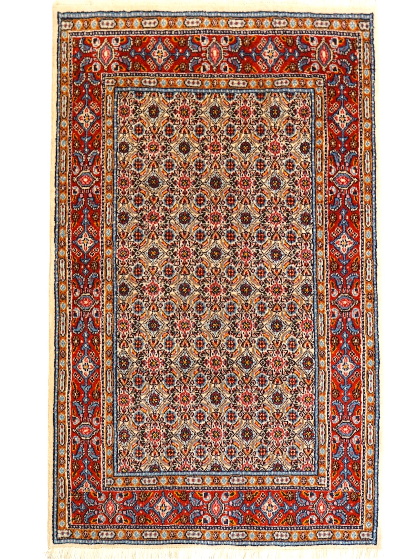  117×78cm ペルシャ手織り絨毯 Moud