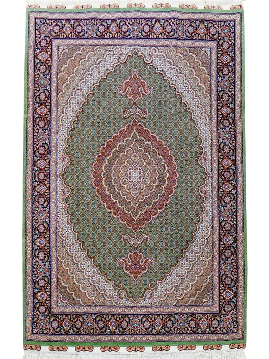  ペルシャ手織り絨毯 タブリーズ産 225×155cm
