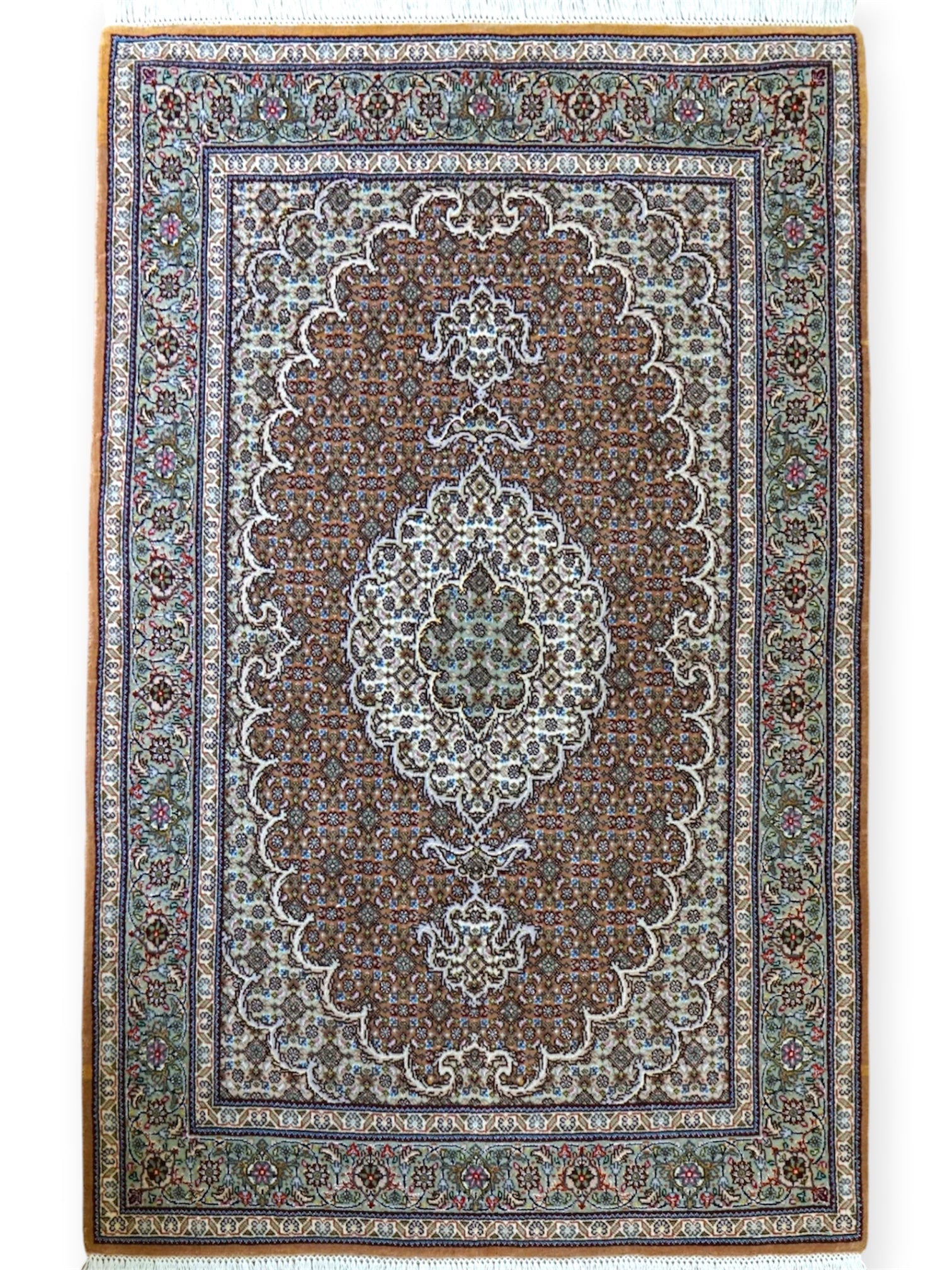  ペルシャ手織り絨毯 タブリーズ産　50RAJ  127×85cm