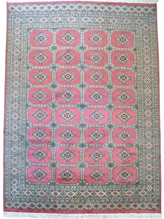  パキスタン手織り絨毯 ジャルダール柄 高級ウール  255×205cm