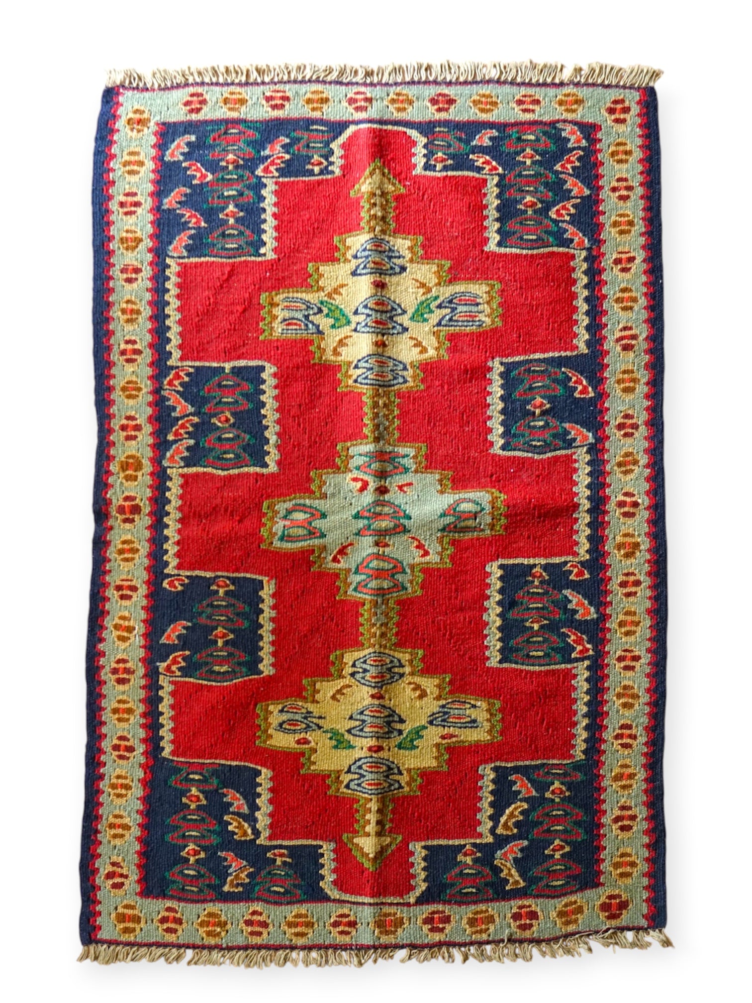 アフガン手織りキリム トライバルラグ 100×82cm – Decorworks