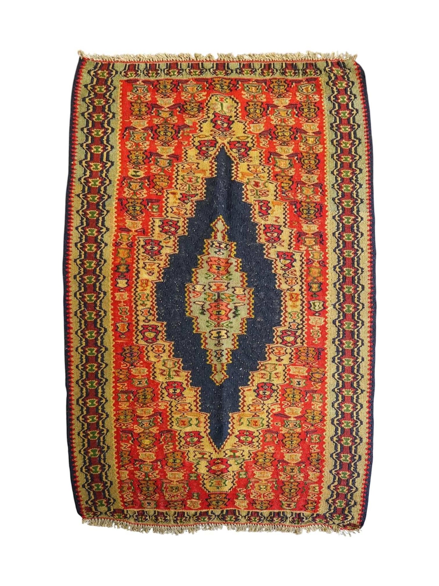  110×81cm セネ サナンダジ 手織り手織りオールドキリム