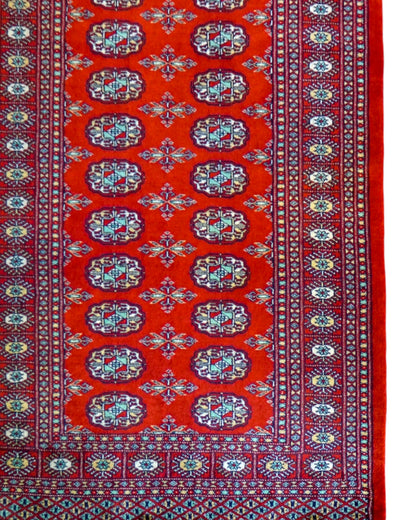  トルクメン ボハララグ 144×94cm｜ニュージーランド産メリノウール パキスタン手織り絨毯