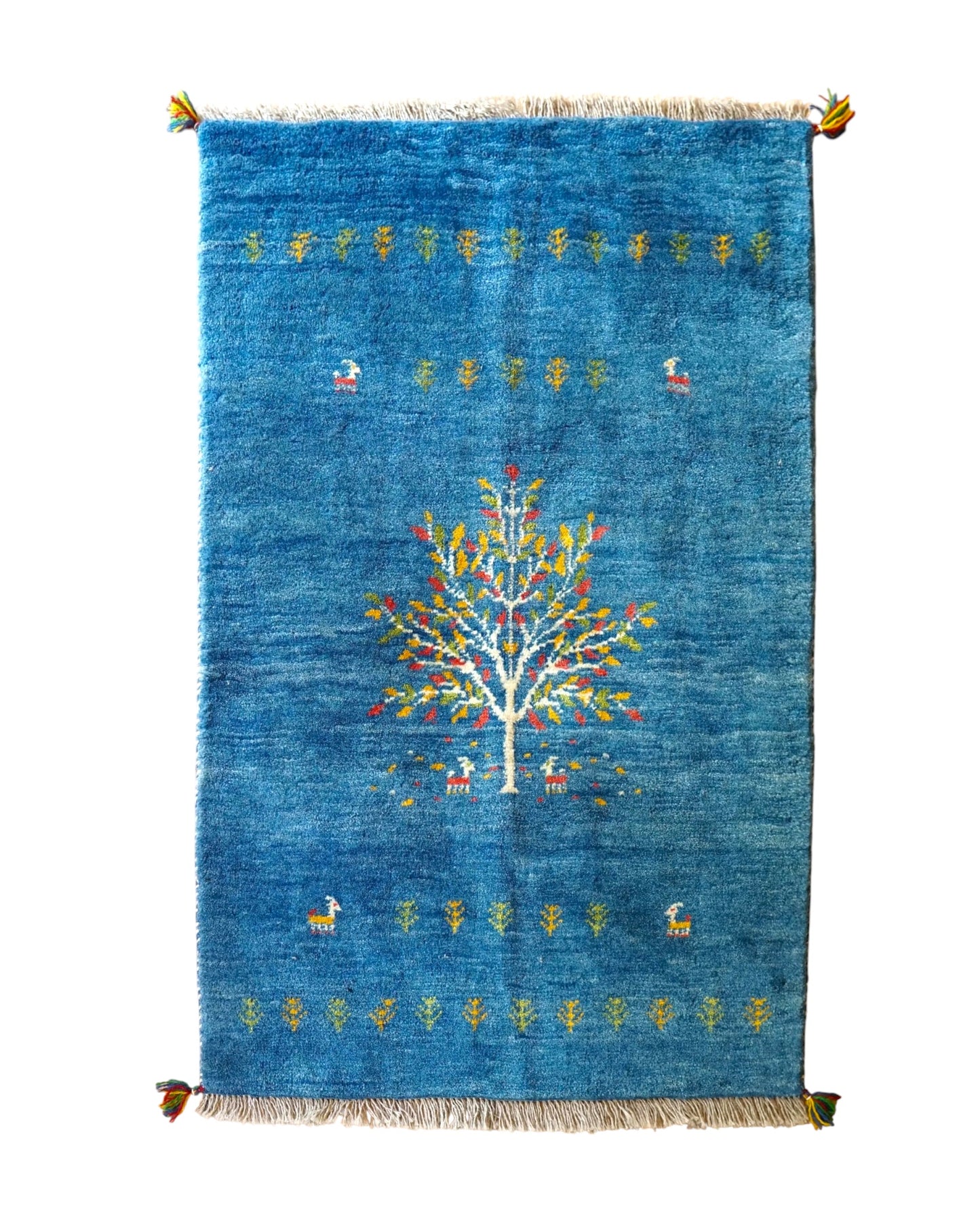  120×80cm　ペルシャ絨毯 手織りギャッベ