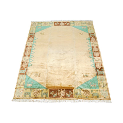  パキスタン手織り絨毯 241×202cm｜ニュージーランド産メリノウール